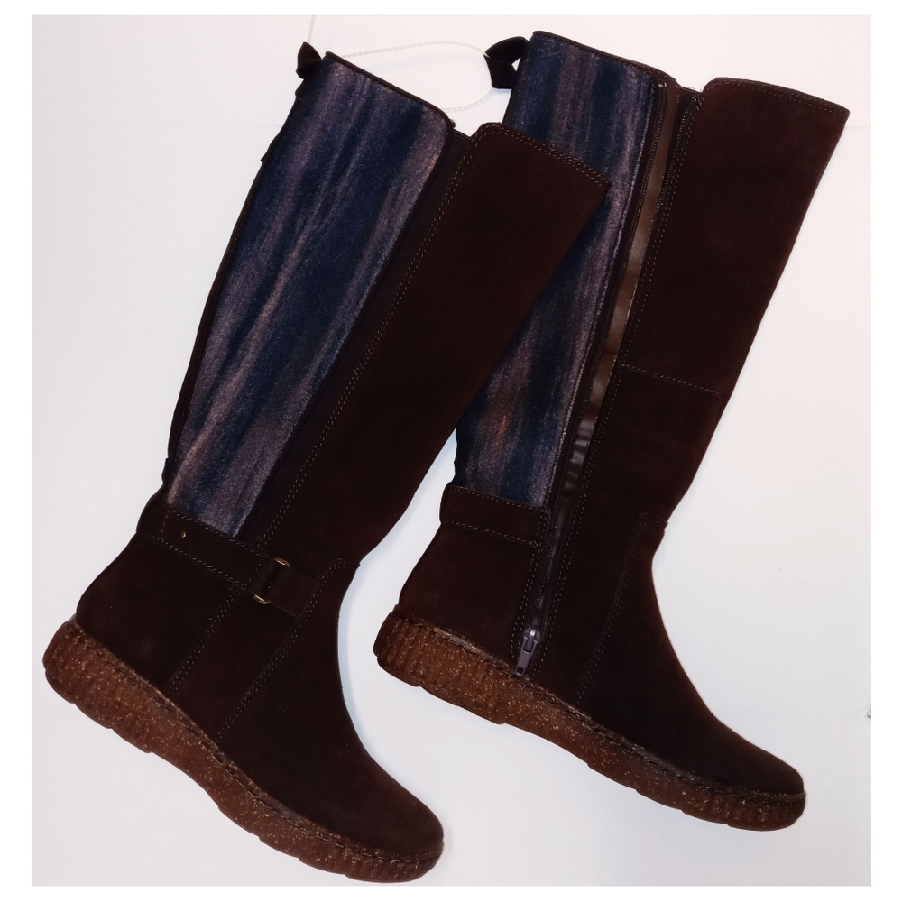 Clarks Collection Suede Tall Shaft Boots - Caroline Style NWOB - Picture 9 of 12